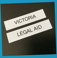 Folder with Victoria legal aid written on the cover